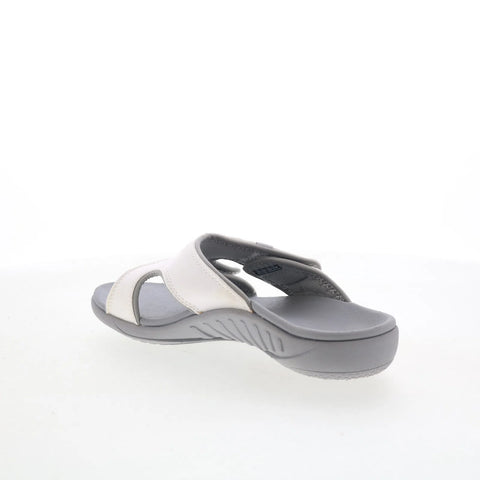 Spenco Kholo SP1145WHT Womens White Synthetic Slip On Slides Sandals Shoes