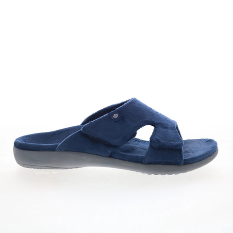 Spenco Kholo Visa Slipper SP1052NVY Womens Blue Strap Slides Sandals Shoes