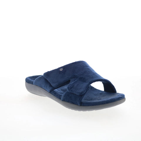 Spenco Kholo Visa Slipper SP1052NVY Womens Blue Strap Slides Sandals Shoes