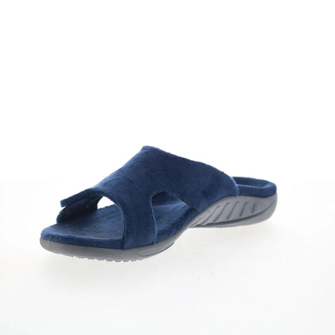 Spenco Kholo Visa Slipper SP1052NVY Womens Blue Strap Slides Sandals Shoes