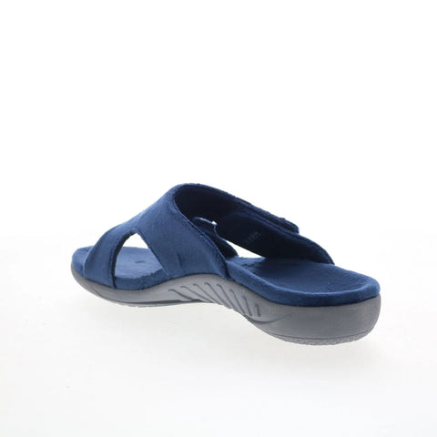 Spenco Kholo Visa Slipper SP1052NVY Womens Blue Strap Slides Sandals Shoes