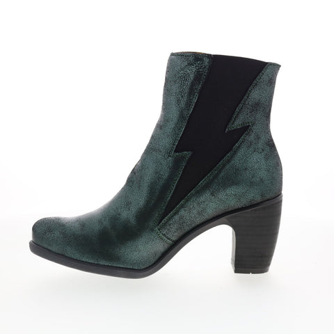 Fly London Kimi KIMI979FLY-002 Womens Green Leather Ankle & Booties Boots
