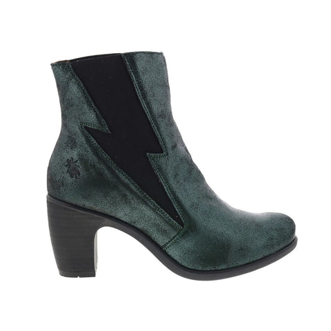 Fly London Kimi KIMI979FLY-002 Womens Green Leather Ankle & Booties Boots