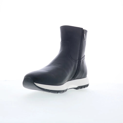 Aquatalia Kit TW5KITA0 Womens Black Leather Zipper Ankle & Booties Boots
