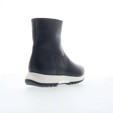 Aquatalia Kit TW5KITA0 Womens Black Leather Zipper Ankle & Booties Boots