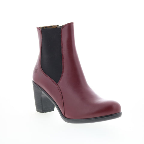 Fly London Koll KOLL148FLY-005 Womens Burgundy Leather Ankle & Booties Boots