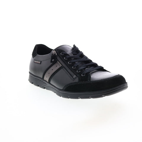 Mephisto Kristof Mens Black Leather Lace Up Lifestyle Sneakers Shoes