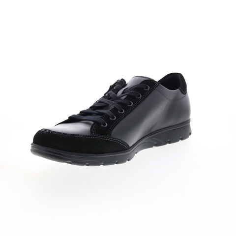 Mephisto Kristof Mens Black Leather Lace Up Lifestyle Sneakers Shoes