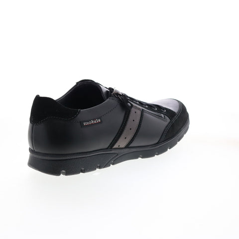 Mephisto Kristof Mens Black Leather Lace Up Lifestyle Sneakers Shoes