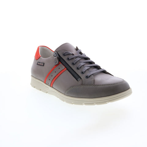 Mephisto Kristof Mens Gray Leather Lace Up Lifestyle Sneakers Shoes