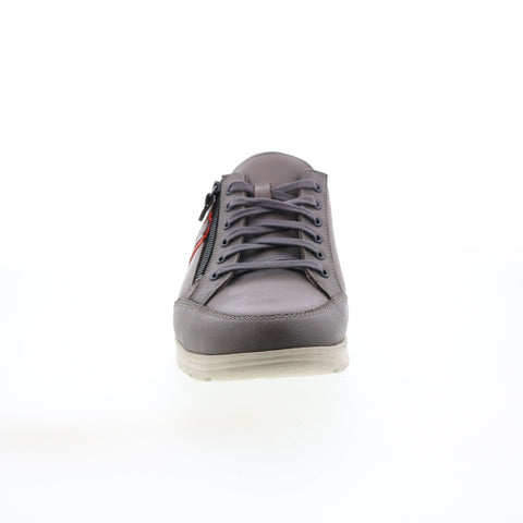 Mephisto Kristof Mens Gray Leather Lace Up Lifestyle Sneakers Shoes