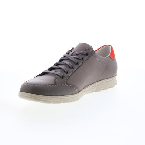Mephisto Kristof Mens Gray Leather Lace Up Lifestyle Sneakers Shoes