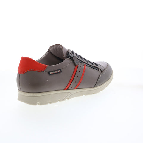 Mephisto Kristof Mens Gray Leather Lace Up Lifestyle Sneakers Shoes