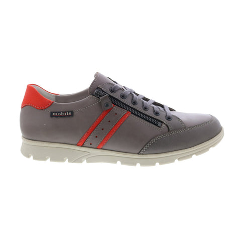 Mephisto Kristof Mens Gray Leather Lace Up Lifestyle Sneakers Shoes