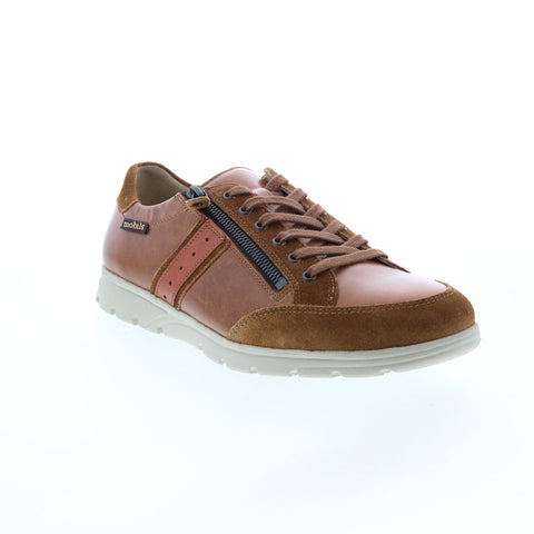 Mephisto Kristof Mens Brown Leather Lace Up Lifestyle Sneakers Shoes