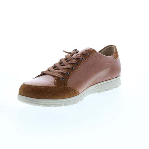 Mephisto Kristof Mens Brown Leather Lace Up Lifestyle Sneakers Shoes