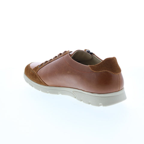 Mephisto Kristof Mens Brown Leather Lace Up Lifestyle Sneakers Shoes