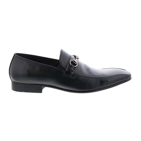 Carrucci Calf Skip Pn Loafer KS308-08B2 Mens Black Loafers Casual Shoes