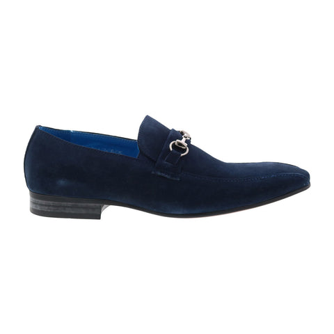 Carrucci Calf Skip Pn Loafer KS308-08B2S Mens Blue Loafers Casual Shoes