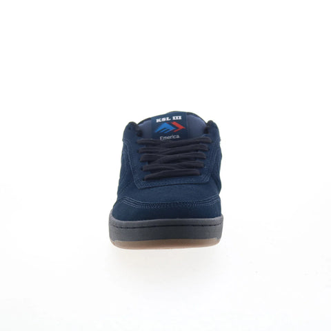 Emerica KSL III 6102000144402 Mens Blue Suede Skate Inspired Sneakers Shoes