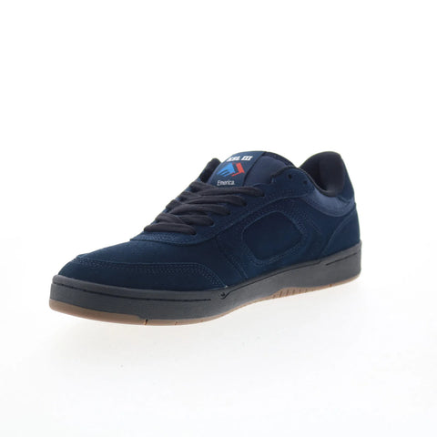 Emerica KSL III 6102000144402 Mens Blue Suede Skate Inspired Sneakers Shoes