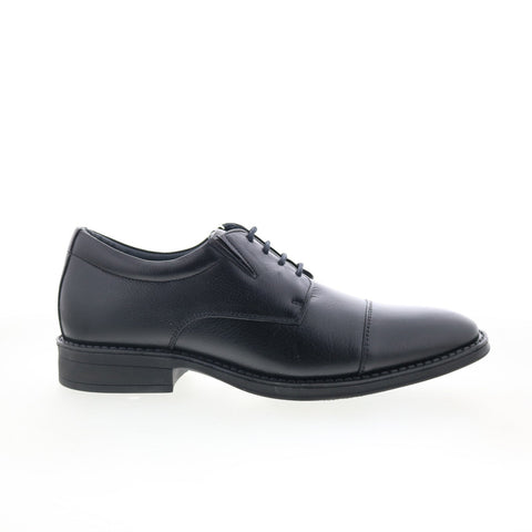 Studio Belvedere Kurt Mens Black Leather Oxfords & Lace Ups Cap Toe Shoes