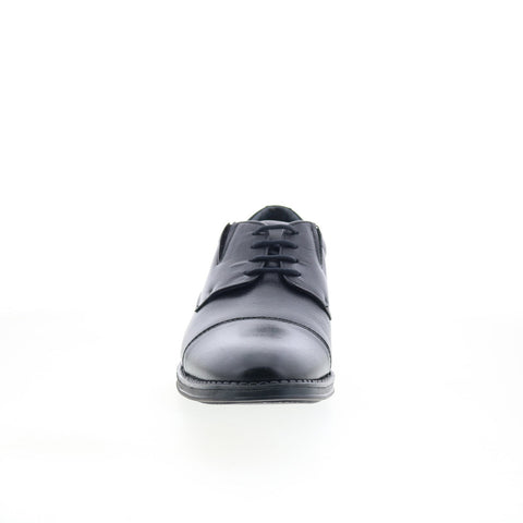 Studio Belvedere Kurt Mens Black Leather Oxfords & Lace Ups Cap Toe Shoes