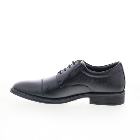 Studio Belvedere Kurt Mens Black Leather Oxfords & Lace Ups Cap Toe Shoes