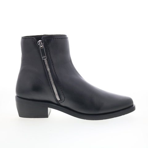 Aquatalia Geanna Waterproof L421201 Womens Black Leather Ankle & Booties Boots