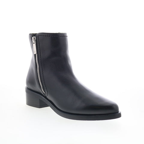 Aquatalia Geanna Waterproof L421201 Womens Black Leather Ankle & Booties Boots
