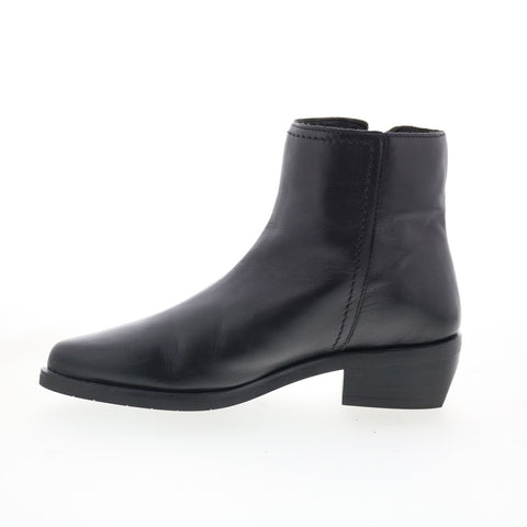 Aquatalia Geanna Waterproof L421201 Womens Black Leather Ankle & Booties Boots
