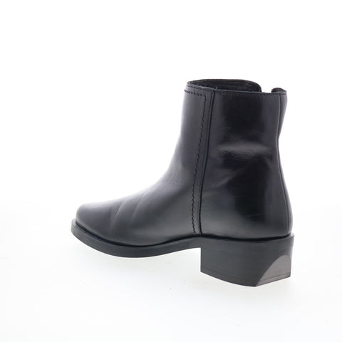 Aquatalia Geanna Waterproof L421201 Womens Black Leather Ankle & Booties Boots