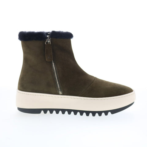 Aquatalia Alison Waterproof L432502 Womens Green Suede Casual Dress Boots