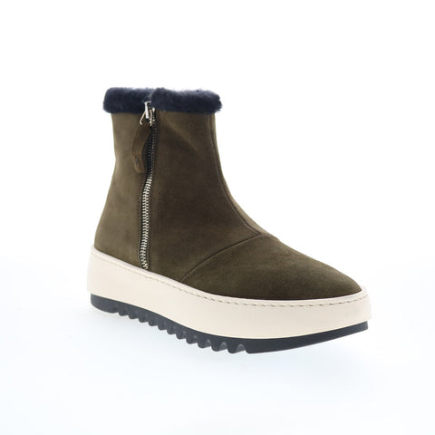 Aquatalia Alison Waterproof L432502 Womens Green Suede Casual Dress Boots