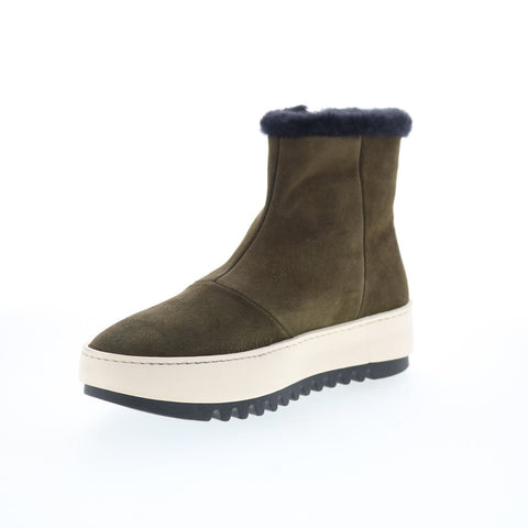 Aquatalia Alison Waterproof L432502 Womens Green Suede Casual Dress Boots
