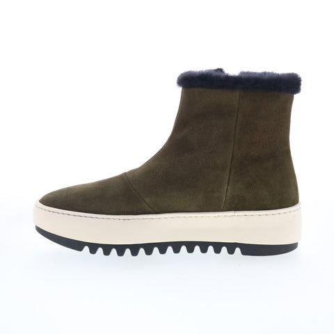 Aquatalia Alison Waterproof L432502 Womens Green Suede Casual Dress Boots