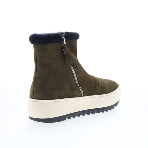 Aquatalia Alison Waterproof L432502 Womens Green Suede Casual Dress Boots
