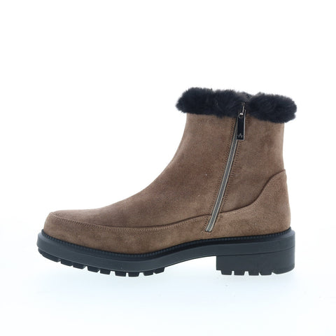 Aquatalia Lindsay Waterproof L440054 Womens Brown Suede Casual Dress Boots