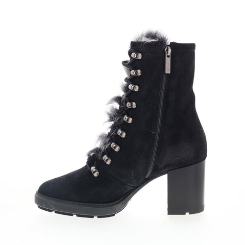 Aquatalia Irvina Waterproof L445901 Womens Black Suede Ankle & Booties Boots