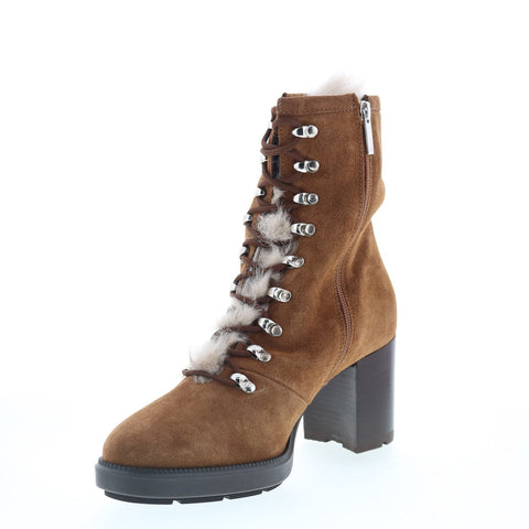 Aquatalia Irvina Waterproof L445934 Womens Brown Suede Ankle & Booties Boots