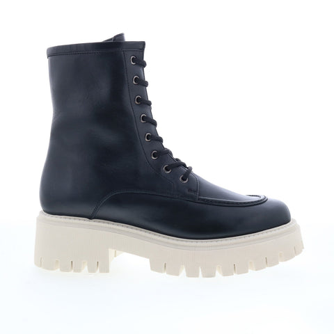 Aquatalia Luisina Waterproof L481001 Womens Black Leather Casual Dress Boots