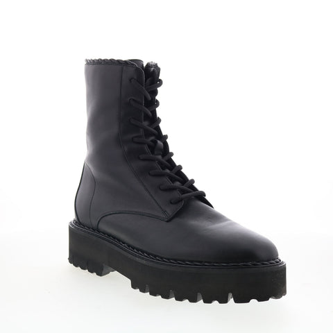 Aquatalia Sadie Waterproof L491601 Womens Black Leather Casual Dress Boots