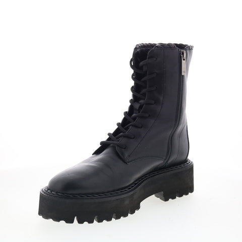 Aquatalia Sadie Waterproof L491601 Womens Black Leather Casual Dress Boots