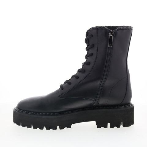 Aquatalia Sadie Waterproof L491601 Womens Black Leather Casual Dress Boots