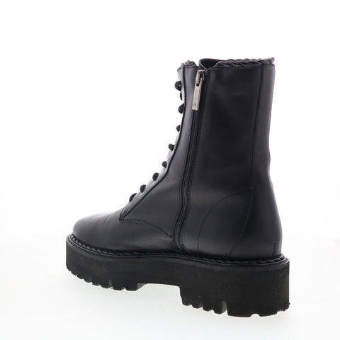 Aquatalia Sadie Waterproof L491601 Womens Black Leather Casual Dress Boots
