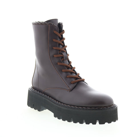 Aquatalia Sadie Waterproof L491634 Womens Brown Leather Casual Dress Boots