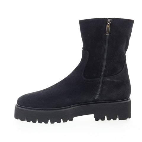 Aquatalia Sada Waterproof L491801 Womens Black Suede Casual Dress Boots