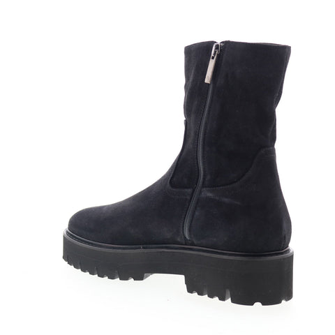 Aquatalia Sada Waterproof L491801 Womens Black Suede Casual Dress Boots