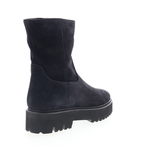 Aquatalia Sada Waterproof L491801 Womens Black Suede Casual Dress Boots