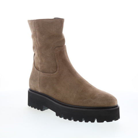 Aquatalia Sada Waterproof L491854 Womens Gray Suede Casual Dress Boots